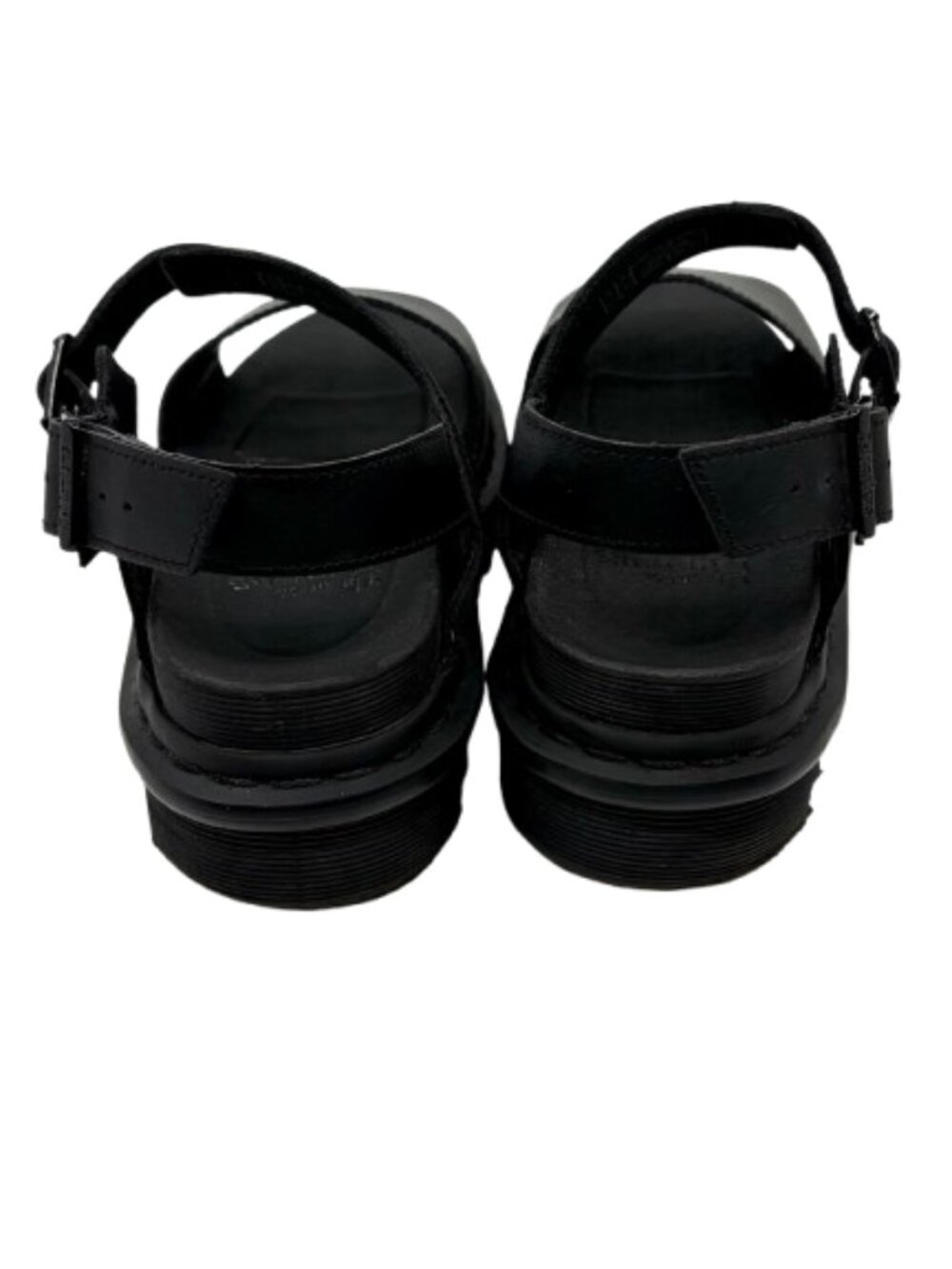 DR MARTENS~Voss~BLACK LEATHER PLATFORM SANDALS Women's Size 9 NEAR NEW - Picture 6 of 11